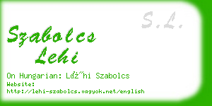 szabolcs lehi business card